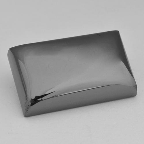 Hematita gris natural de 39,93 ct, baguette, opaco