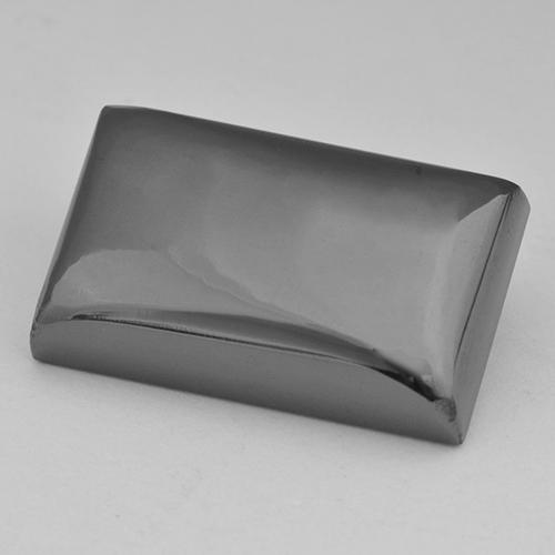 Hematita gris natural de 39,93 ct, baguette, opaco