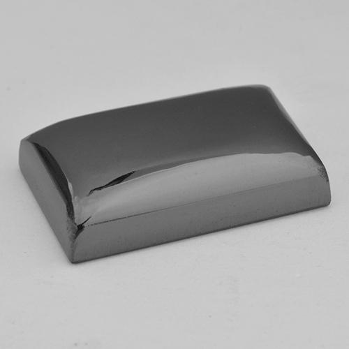 Hematita gris natural de 39,93 ct, baguette, opaco