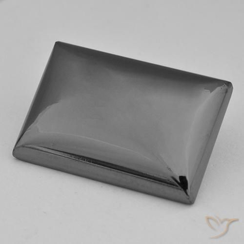 Hematites Verde medio natural de 28.42 ct, Corte Baguette, Opaco