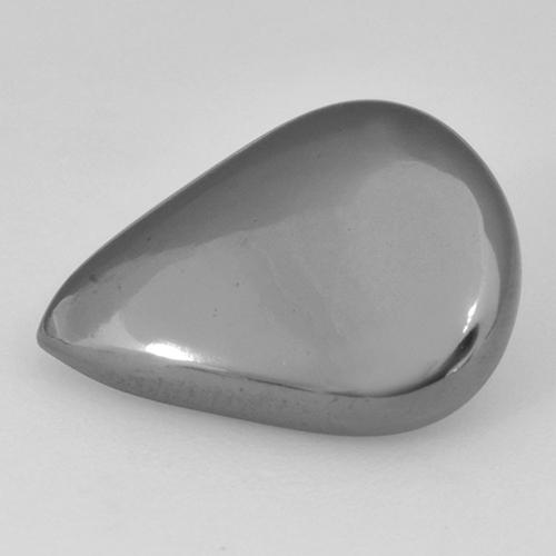 Hematita gris natural de 9,41 ct, en forma de pera, opaco