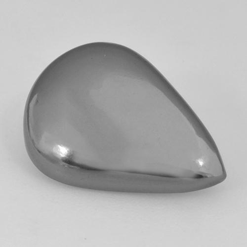 Hematita gris natural de 9,41 ct, en forma de pera, opaco
