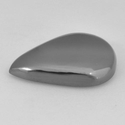 Hematita gris natural de 9,41 ct, en forma de pera, opaco