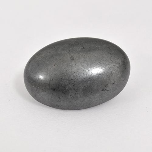 Hematita gris natural de 7,19 ct, corte óvalo, opaco