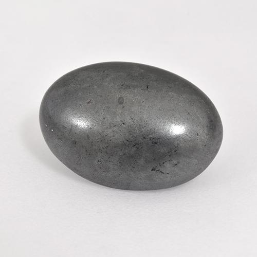 Hematita gris natural de 7,19 ct, corte óvalo, opaco