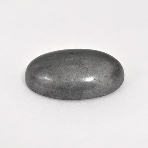 Hematita gris natural de 7,19 ct, corte óvalo, opaco