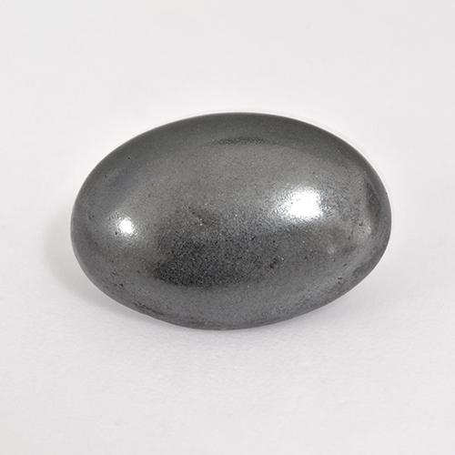 Hematita gris natural de 6,16 ct, corte óvalo, opaco