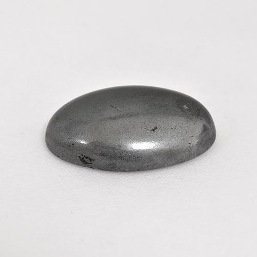 Hematita gris natural de 6,16 ct, corte óvalo, opaco