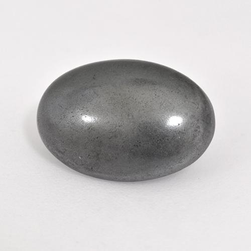 Hematita gris natural de 7,24 ct, corte óvalo, opaco
