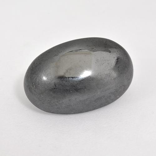 Hematites Gris medio natural de 10.26 ct, Corte Óvalo, Opaco