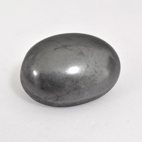 Hematites Gris plateado natural de 6.30 ct, Corte Óvalo, Opaco
