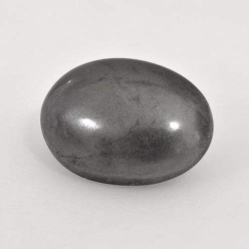 Hematites Gris plateado natural de 6.30 ct, Corte Óvalo, Opaco