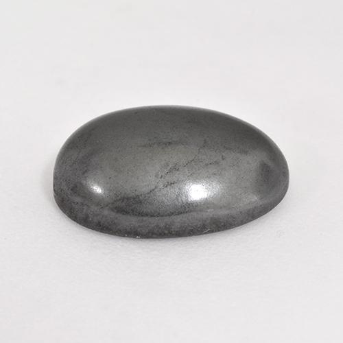 Hematites Gris plateado natural de 6.30 ct, Corte Óvalo, Opaco