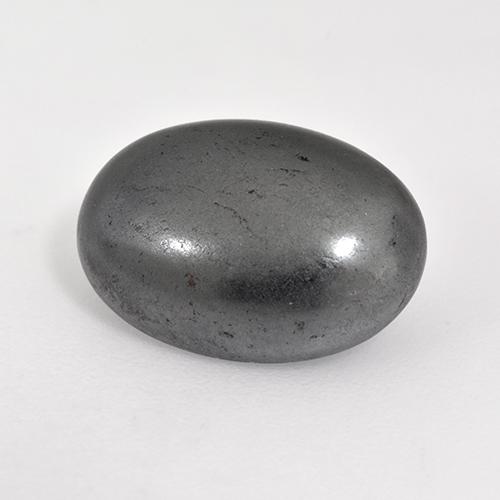 Hematita gris natural de 7,78 ct, corte óvalo, opaco