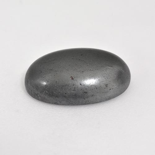 Hematita gris natural de 7,78 ct, corte óvalo, opaco