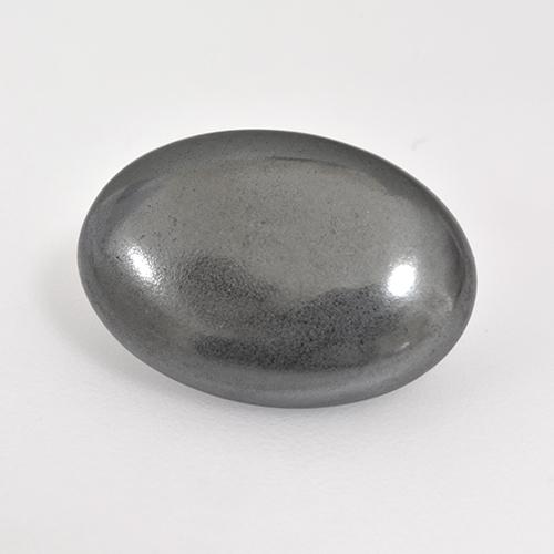 Hematites Gris medio natural de 6.62 ct, Corte Óvalo, Opaco