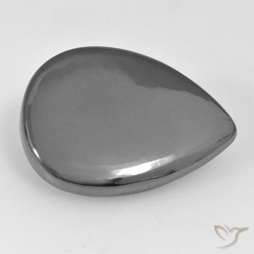 20.45ct Natural Gris medio Hematites, En forma de pera, Opaco