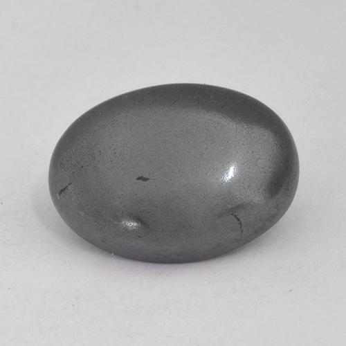 Hematites Gris plateado natural de 6.30 ct, Corte Óvalo, Opaco