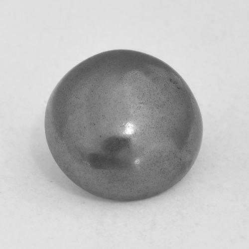 Hematites Gris plateado natural de 3.74 ct, Corte Redondo, Opaco