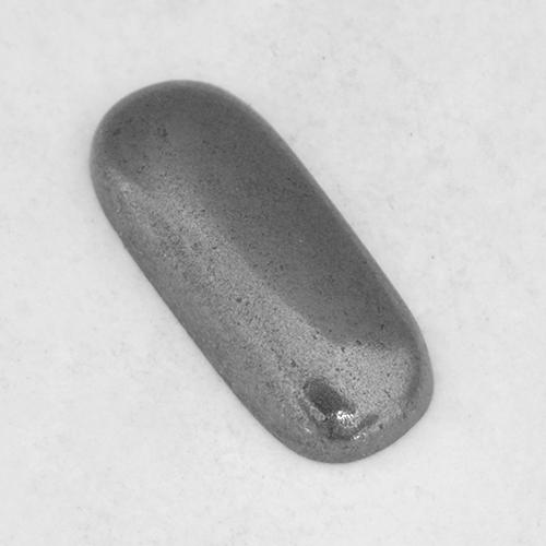 Hematita gris natural de 0,96 ct, corte cojín, opaco