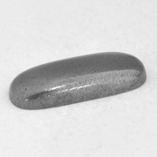 Hematita gris natural de 0,96 ct, corte cojín, opaco