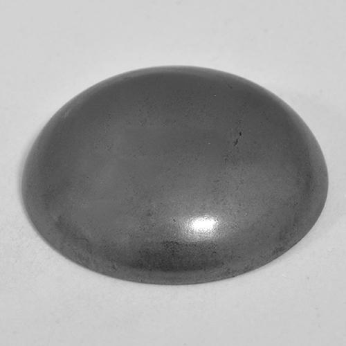 Hematita gris natural de 24,48 ct, corte redondo, opaco