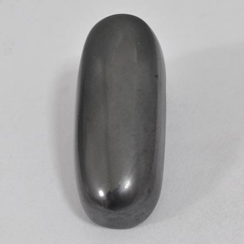 Hematita gris natural de 18,47 ct, corte cojín, opaco