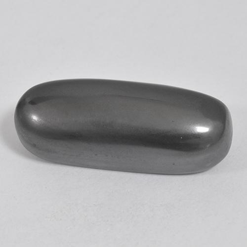 Hematita gris natural de 18,47 ct, corte cojín, opaco