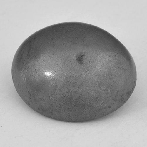 Hematites Gris plateado natural de 6.60 ct, Corte Óvalo, Opaco