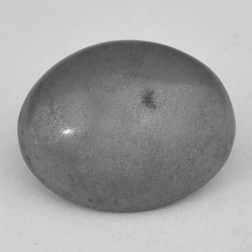 Hematites Gris plateado natural de 6.60 ct, Corte Óvalo, Opaco