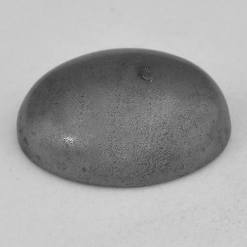 Hematites Gris plateado natural de 6.60 ct, Corte Óvalo, Opaco