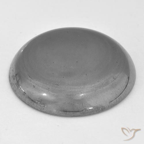 Hematites Gris medio natural de 38.65 ct, Redondo, Opaco