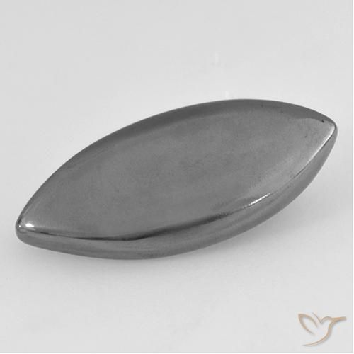 12.52ct Natural Gris plateado Hematites, Marquesa, Opaco