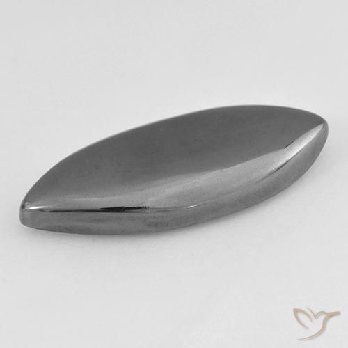 Hematites Gris plateado natural de 12.52 ct, Marquesa, Opaco