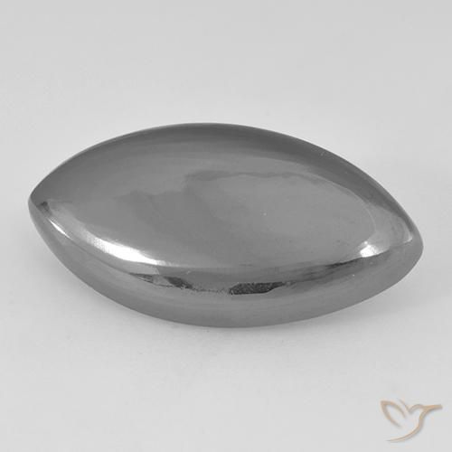 Hematites Gris medio natural de 24.34 ct, Marquesa, Opaco
