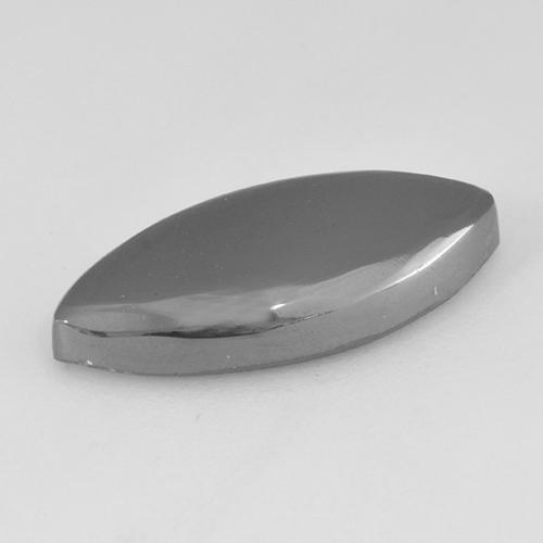 Hematita gris natural de 11,33 ct, marquesa, opaco