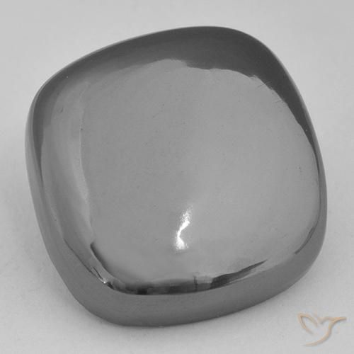29.63ct Natural Gris plateado Hematites, Forma Cojín, Opaco