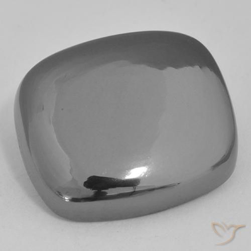 25.80ct Natural Gris plateado Hematites, Forma Cojín, Opaco