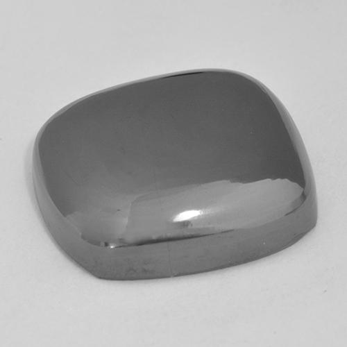 Hematita gris natural de 31,70 ct, corte cojín, opaco