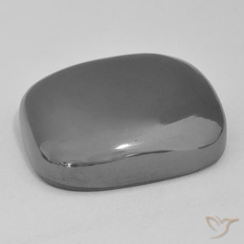 Hematites Gris medio natural de 48.66 ct, Forma Cojín, Opaco
