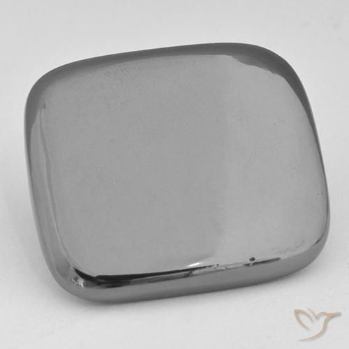 42.61ct Natural Gris plateado Hematites, Forma Cojín, Opaco