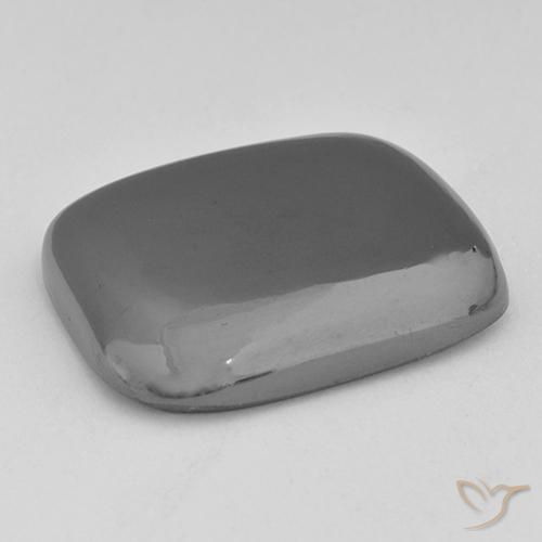 Hematites Gris plateado natural de 52.63 ct, Forma Cojín, Opaco