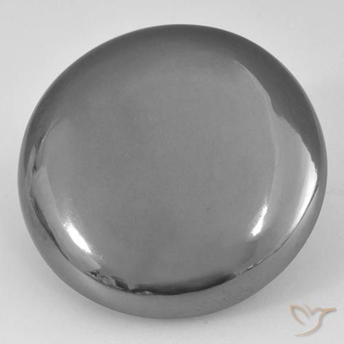 39.54ct Natural Gris plateado Hematites, Redondo, Opaco