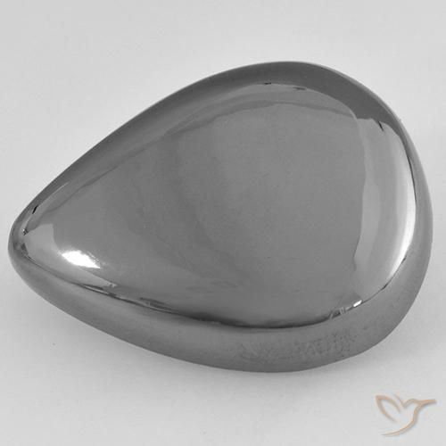 37.08ct Natural Gris medio Hematites, En forma de pera, Opaco