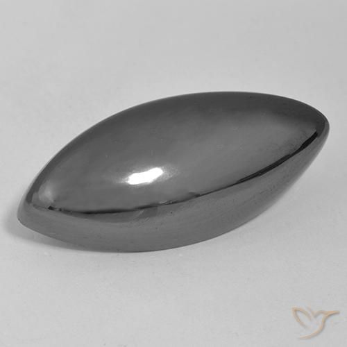 45.38ct Natural Gris plateado Hematites, Marquesa, Opaco