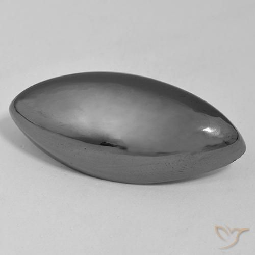 Hematites Gris plateado natural de 45.38 ct, Marquesa, Opaco