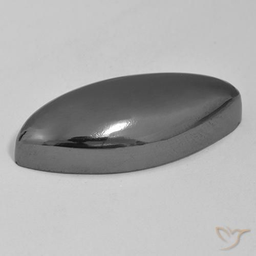 Hematites Gris plateado natural de 45.38 ct, Marquesa, Opaco