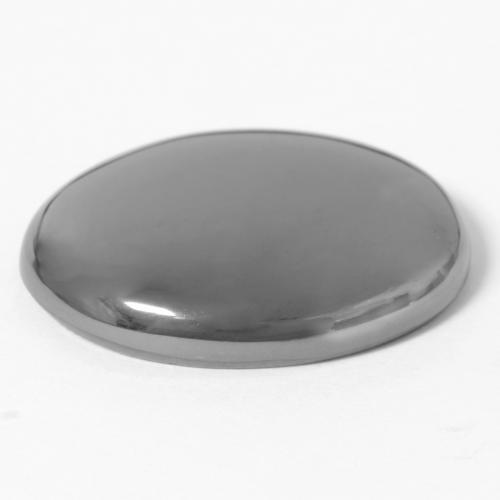 Hematita gris natural de 30,00 ct, corte óvalo, opaco