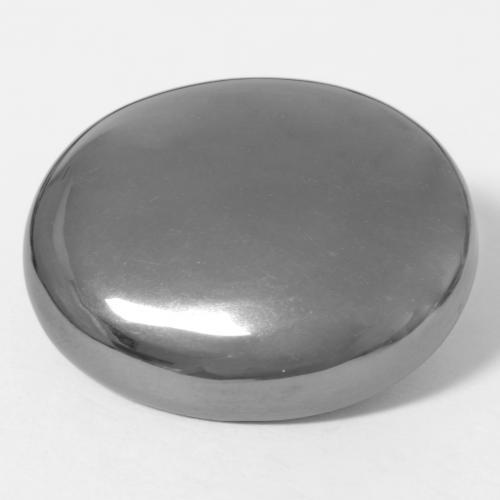 Hematita gris natural de 39,16 ct, corte óvalo, opaco
