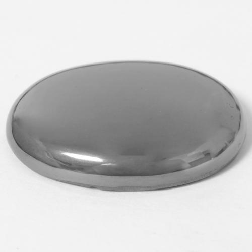 Hematita gris natural de 39,16 ct, corte óvalo, opaco